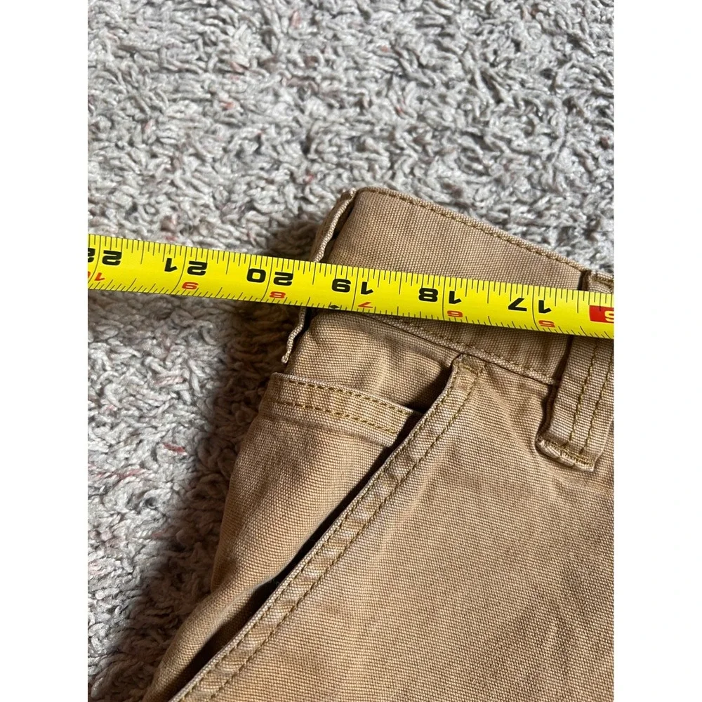 Carhartt Mens Relaxed Fit Carpenter Shorts Tan Canvas Utility Workwear Size 42